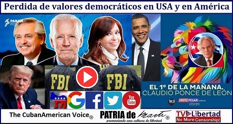 Perdida de valores democráticos en USA y regímenes socialistas de América