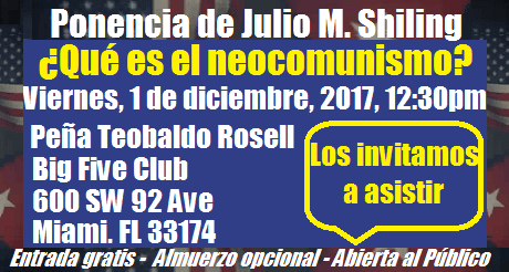 Invitación a la ponencia ¿Qué es el neocomunismo?