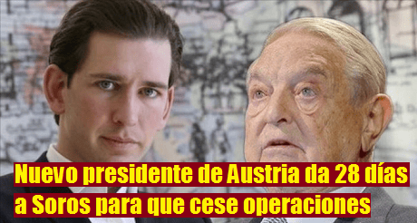 Sebastian Kurz Presidente de Austria George Soros