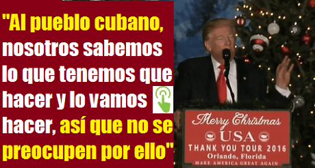 al pueblo cubano de Donald Trump
