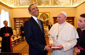 barack obama y el papa francisco