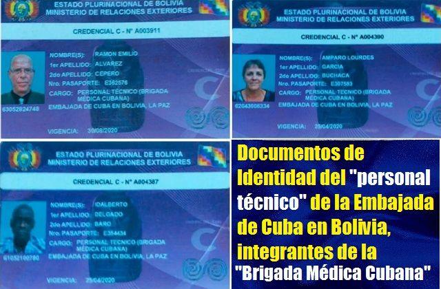 documentos de identidad de cubanos arrestados