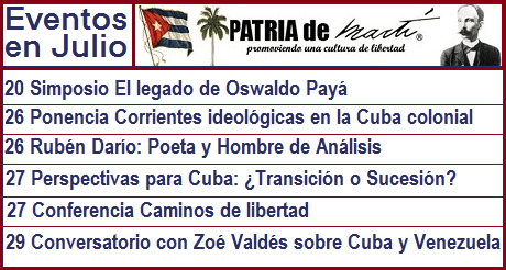 Eventos del mes de julio de Patria de Martí