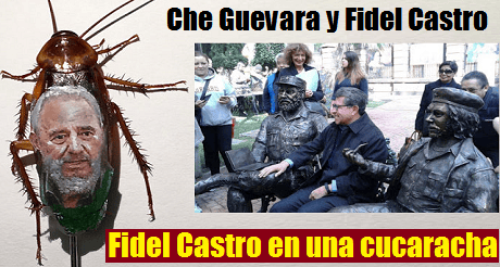 Fidel Castro pintado en una cucaracha