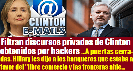 filtran discursos privados de Hillary Clinton