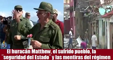 huracan Mathew mentiras del regimen