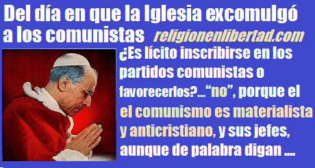iglesia excomulgo los comunistas