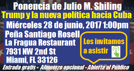 Ponencia Trump y la nueva política hacia Cuba