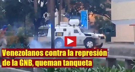queman tanqueta GNB FB