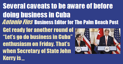 several caveats business Cuba