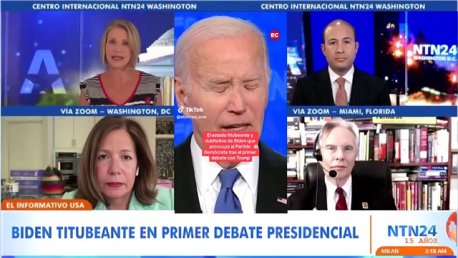 Debate: Incapacidad mental y política de Biden como presidente en el debate con Trump