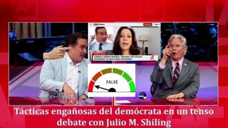 Tácticas engañosas del demócrata en un tenso debate con Julio M. Shiling