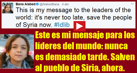 Alabed Bana mensaje de nina Siria FB