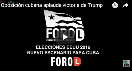 Oposicion cubana aplaude victoria de Trump FB