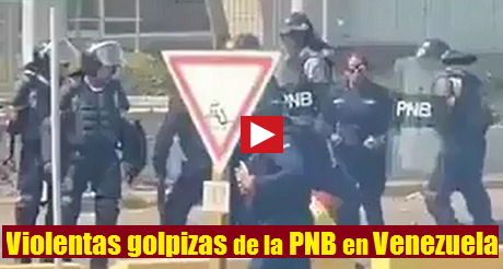 Violenta golpiza de la PNB a manifestante FB