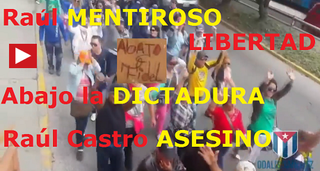 cubanos protestan embajada Castrocomunista Ecuador FB