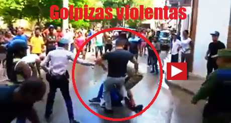 golpiza violenta a cubanos FB